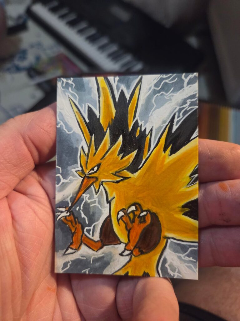 [OC] A couple more sketch cards (Zapdos is a comission) as I prepare for shows