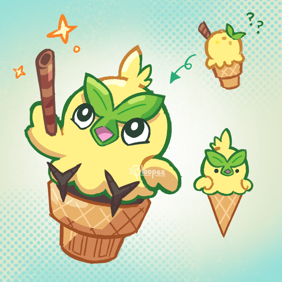 browt in an ice cream cone