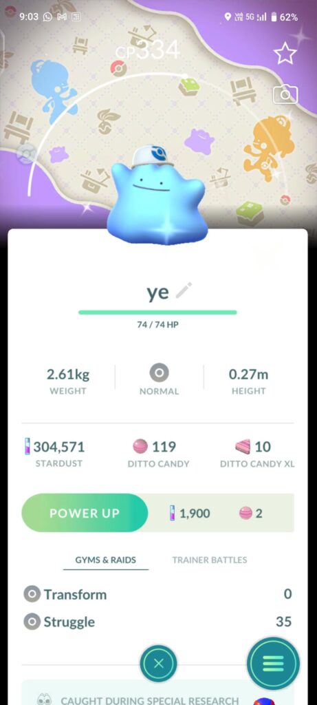 Caught this dude, ditto with special bg. 🥹