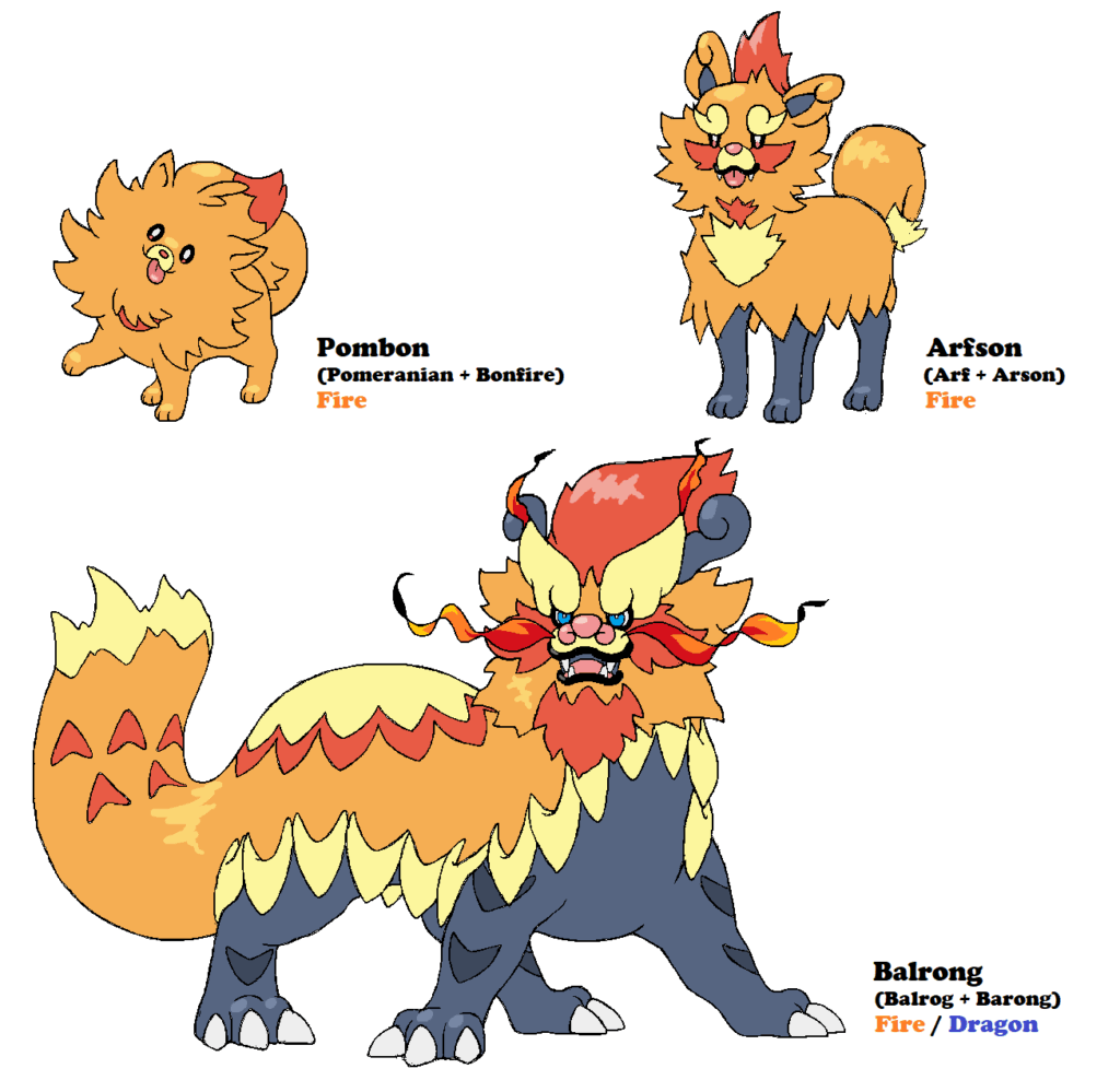 Pombon Fakemon Evolution Line