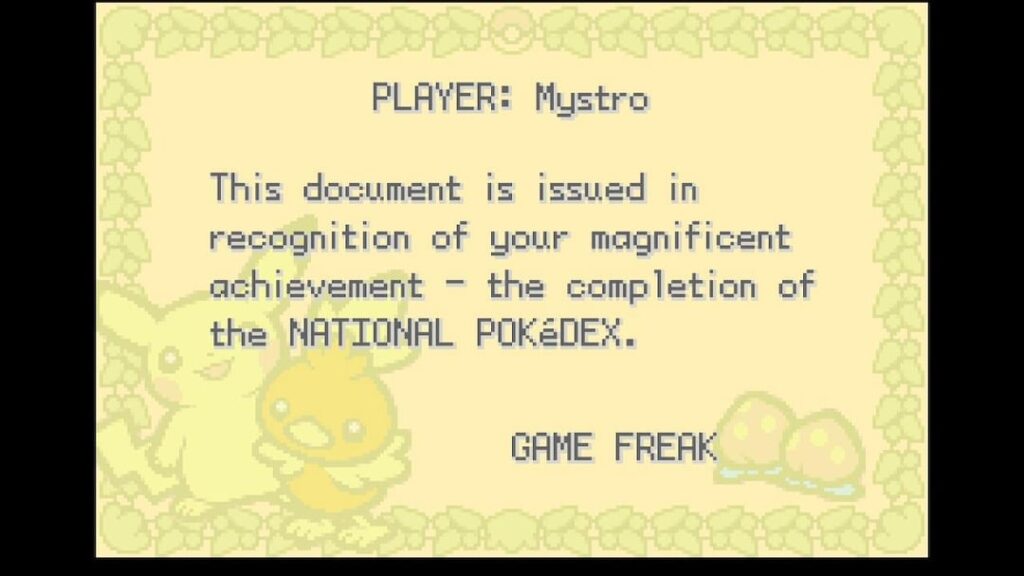 Fire Red’s Pokédex is COMPLETE!!!