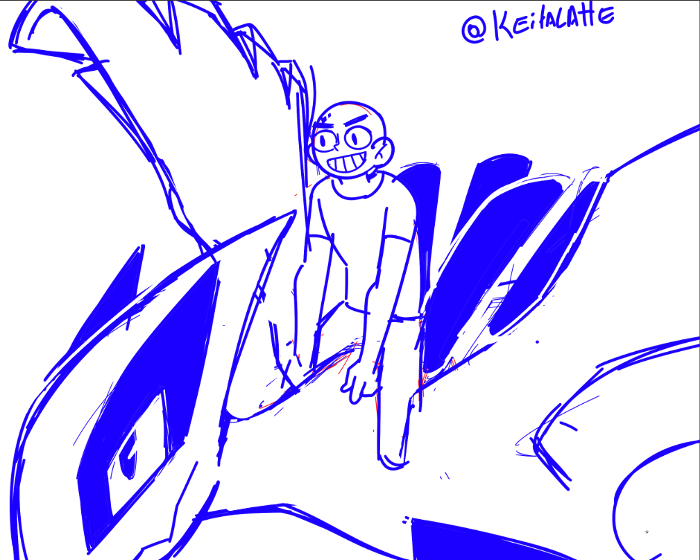 Hey guys! I’m drawing Lugia but I still can’t decide who to put on its back 😅 Here’s a sketch progress so far!