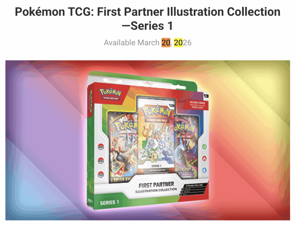 Pokemon TCG First Partner