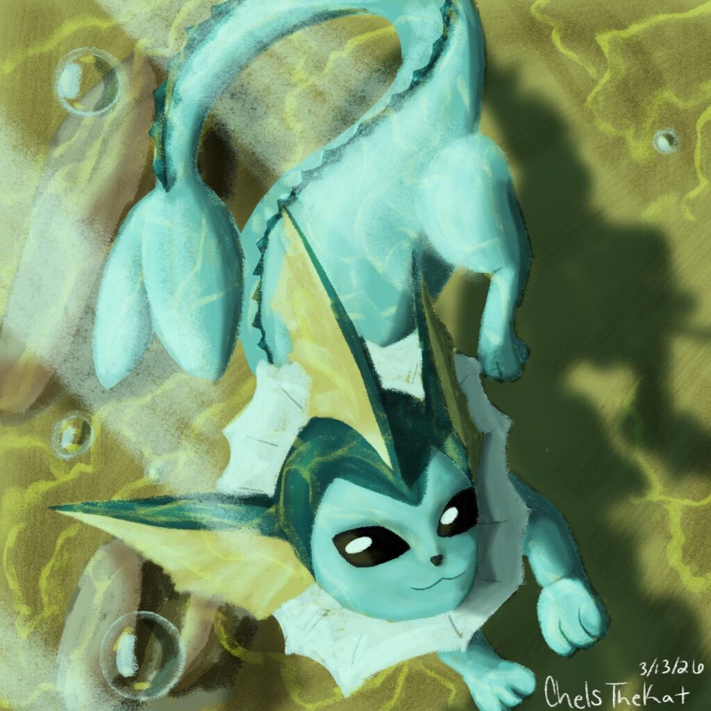 I drew Vaporeon today!