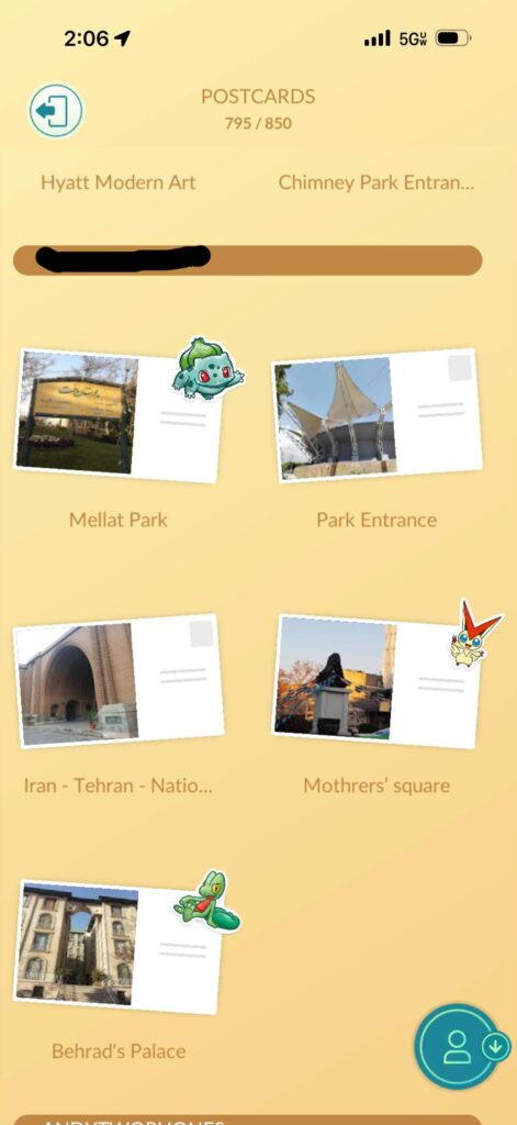 Postcards from Iran. This Pokémon Go friend has been offline for a long time. I think about him a lot.