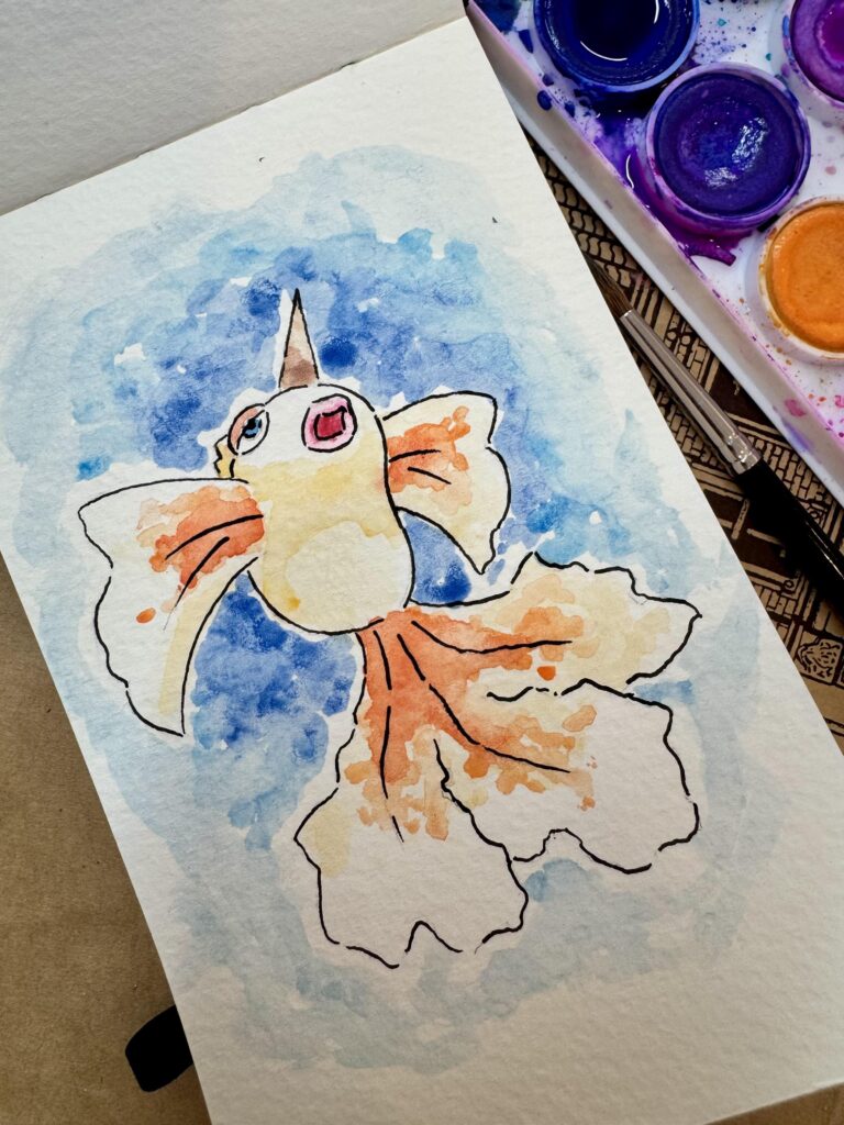 [OC] Goldeen Watercolor