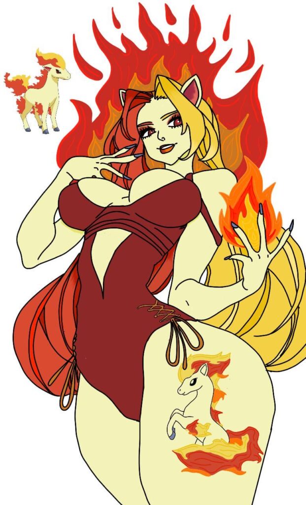 Ponyta as a human 🧡