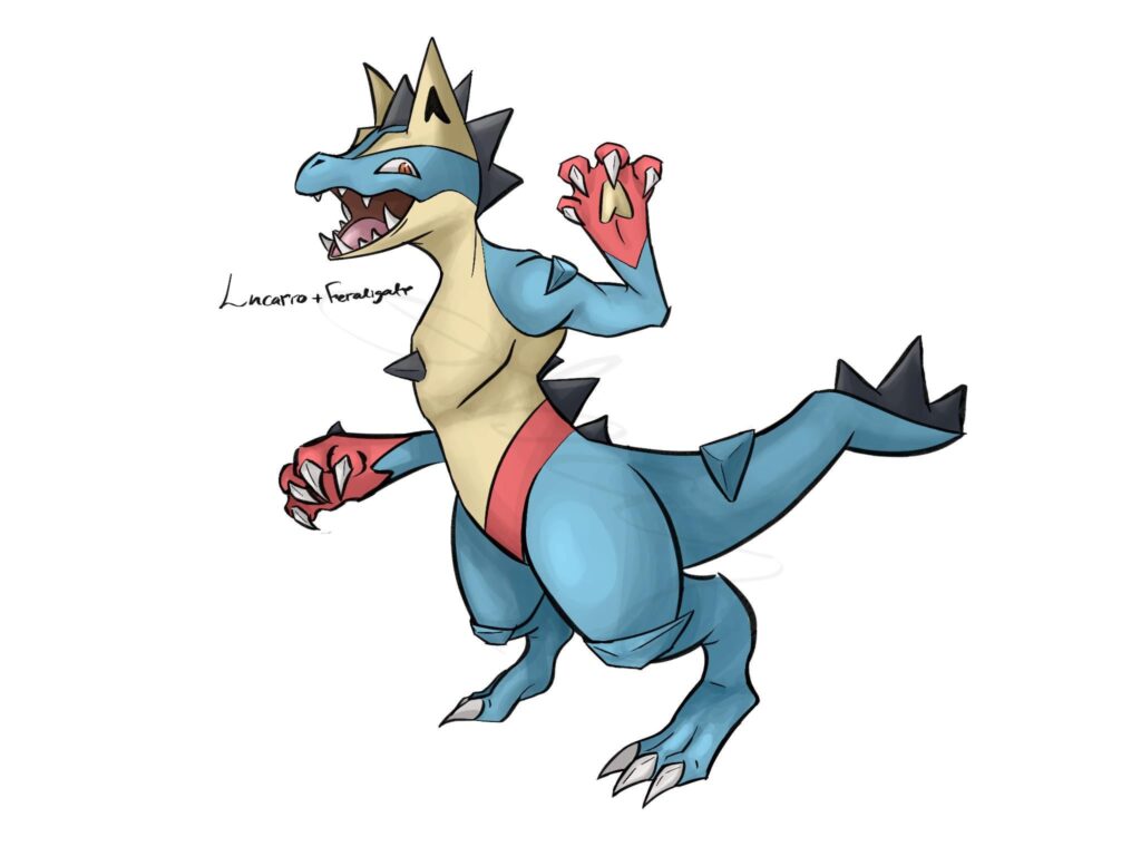 stupid little experimental feraligatr+lucario I did