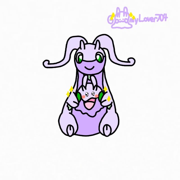 [OC] Goodra holding Goomy animation