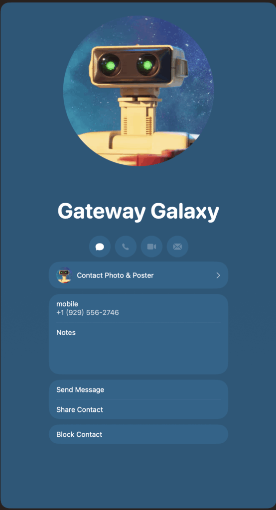 Super Mario Bros. Plumbing text service updates contact for Galaxy to include R.O.B.