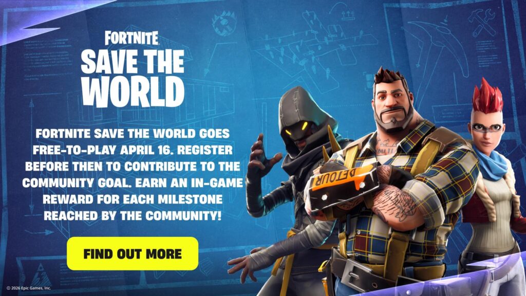Fortnite STW WILL BE free on Nintendo Switch 2 on April 16.2026