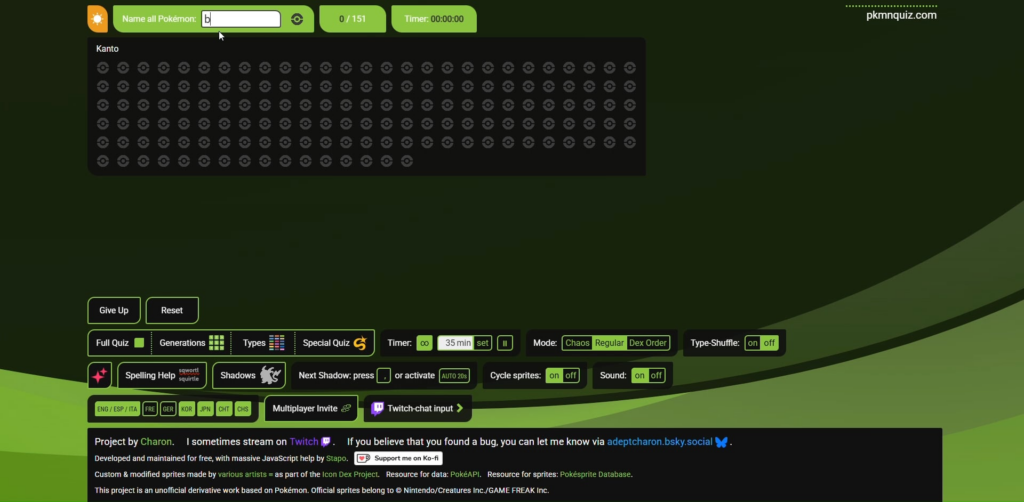 Named every Gen 1 Pokemon in 2:34