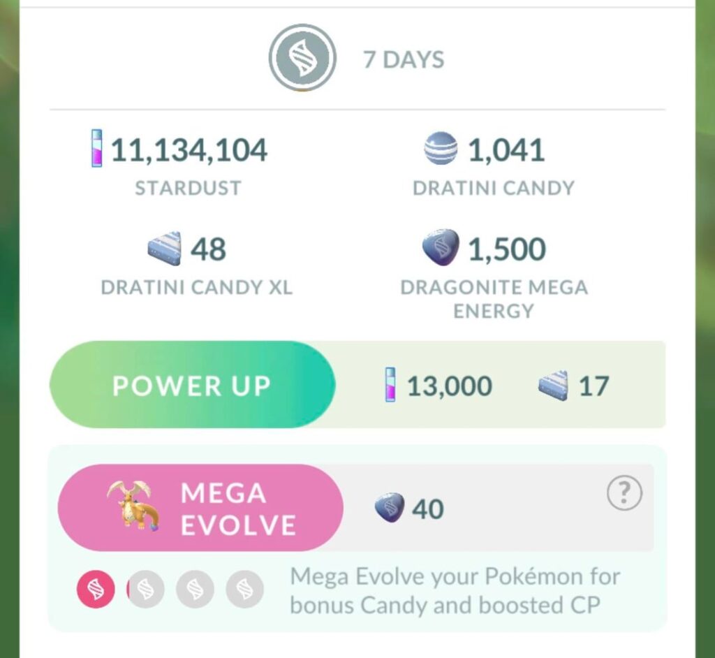 Dragonite & Victreebel Subsequent Mega Cost At 40