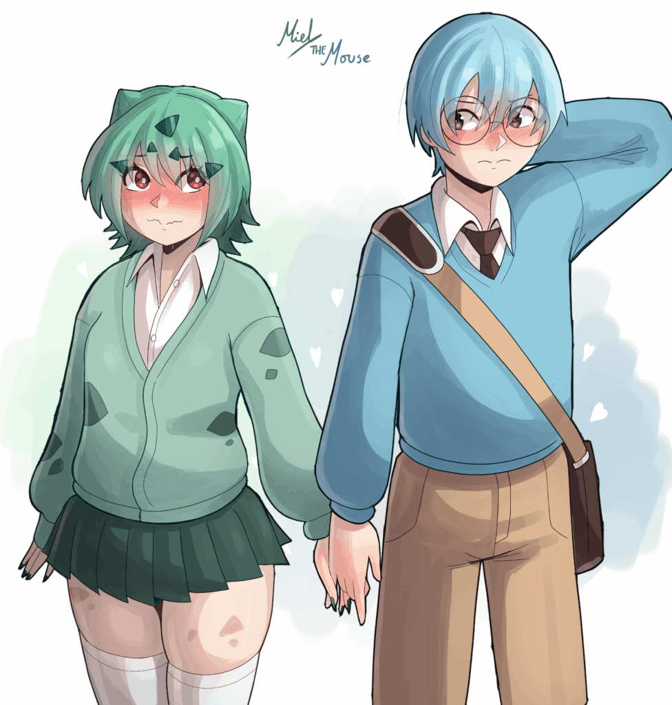 [OC] Bulbasaur Gal X Squirtle Boy