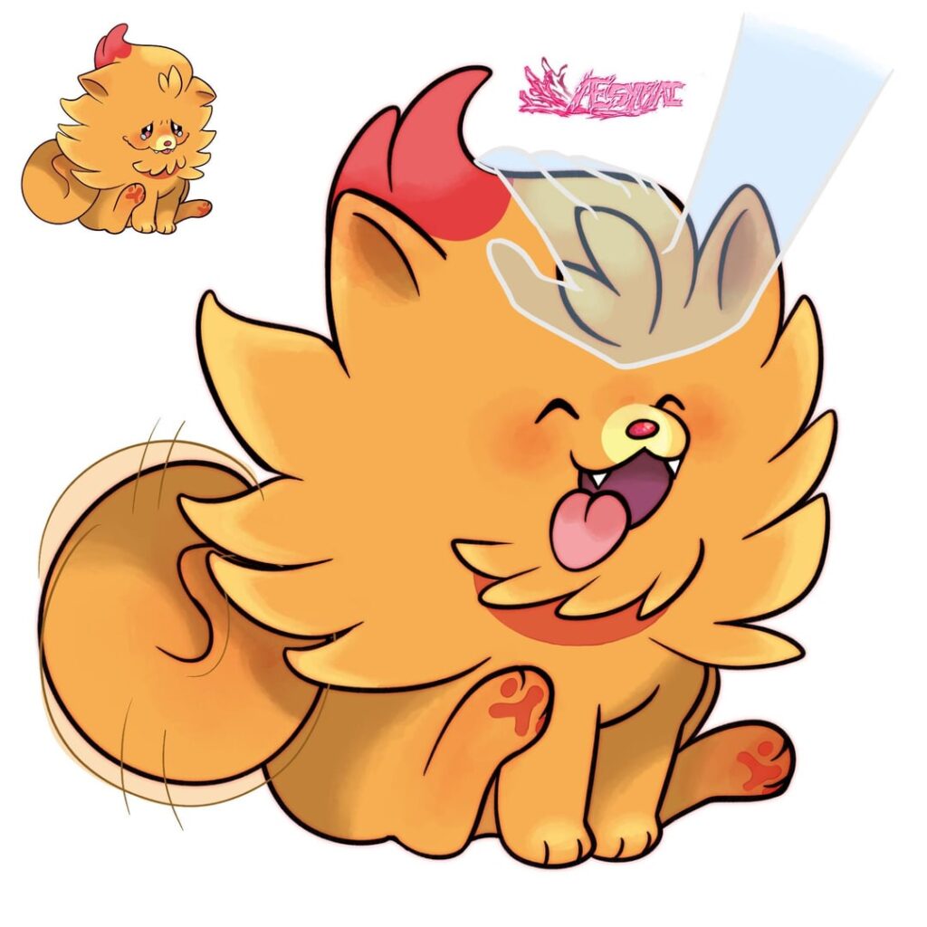 Okay I made him happy, Happy Pombom