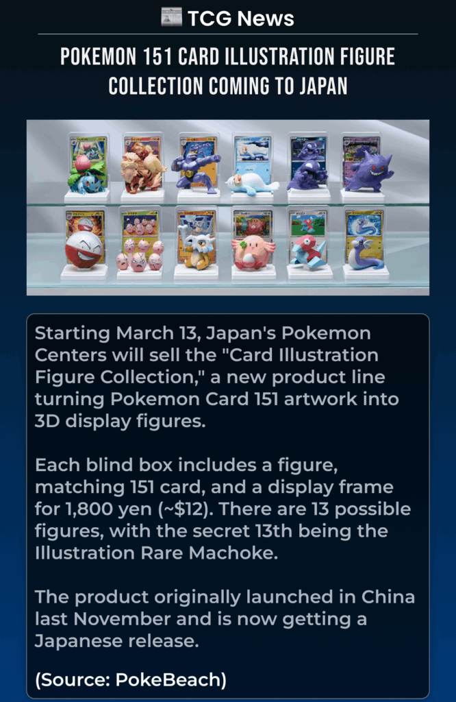 Pokemon 151 Card Illustration Figure Collection Coming to Japan 🗿