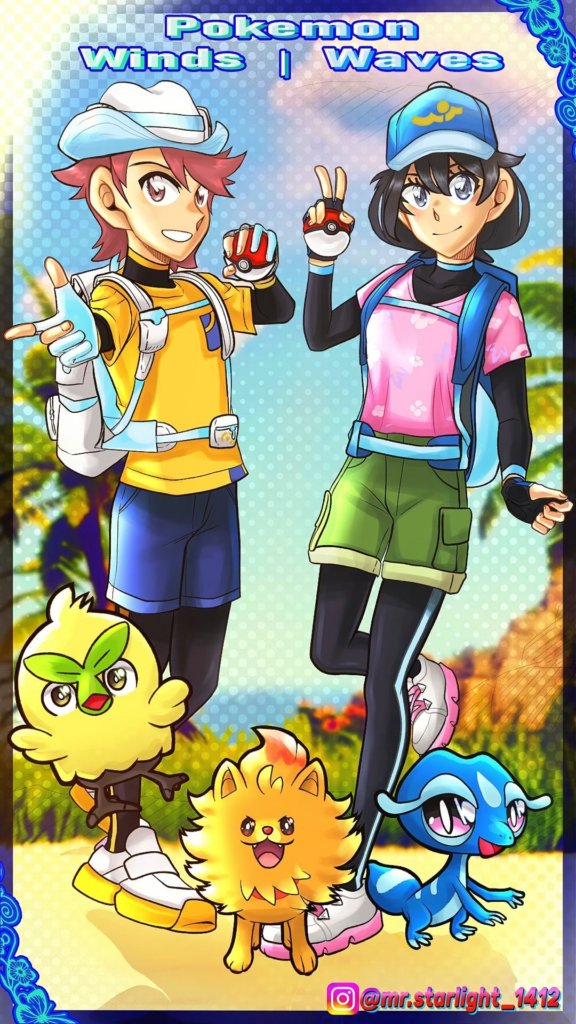 Pokemon Winds and Waves Animated Fanart, art by me
