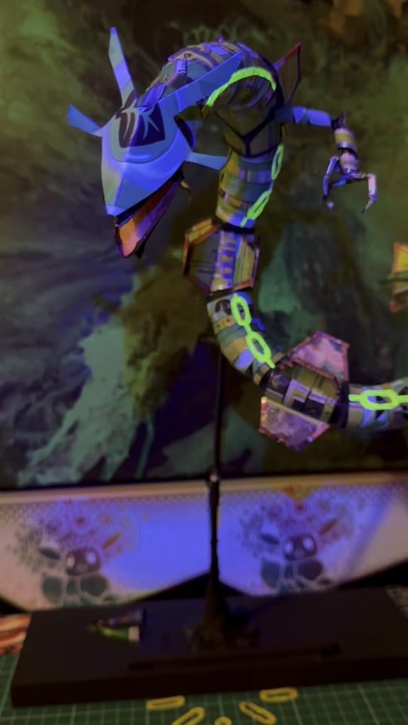 Rayquaza almost done 😭😭 cutting TCG :b [OC]