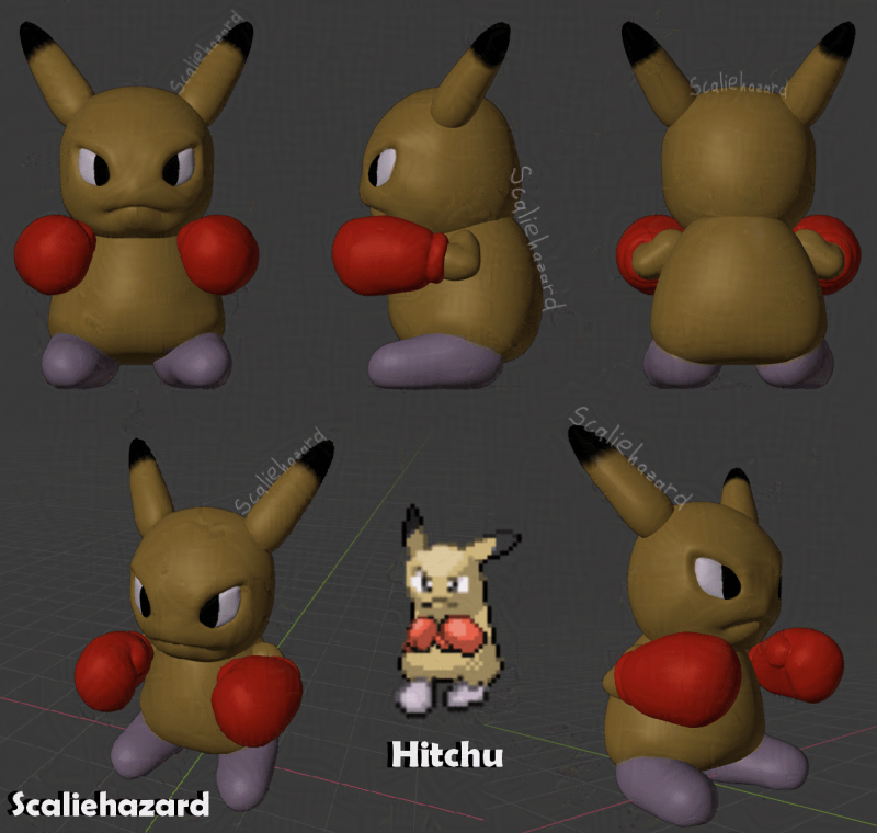 3D Pokefusion - Hitchu (My Art)