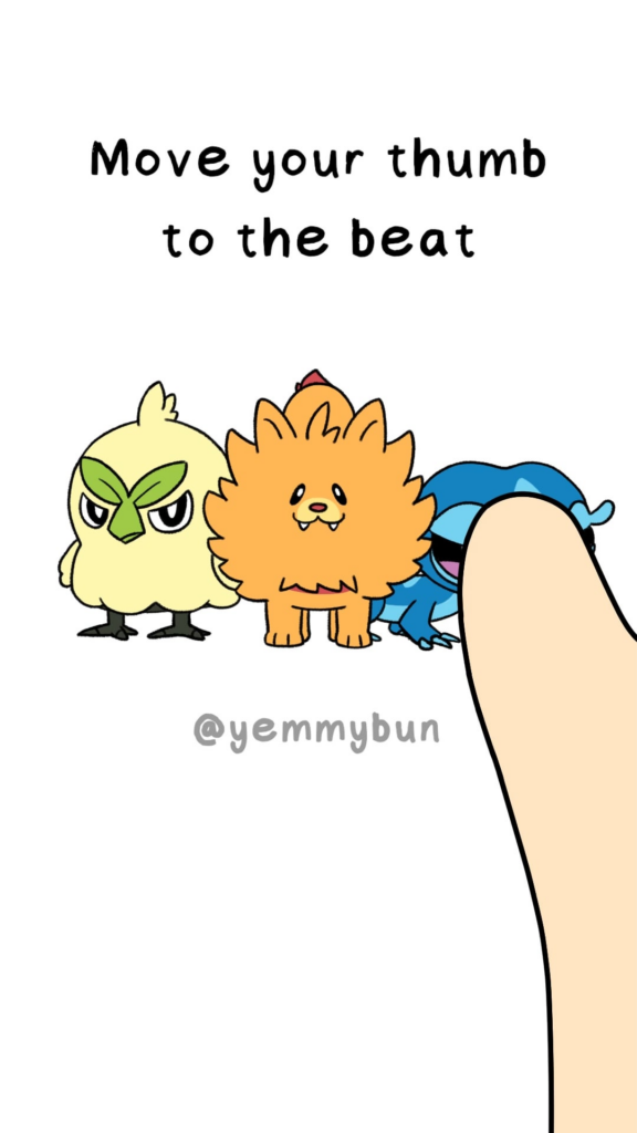 I made an interactive animation with the new starters (OC)