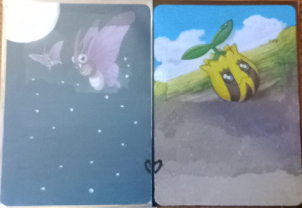 First time painting on cards