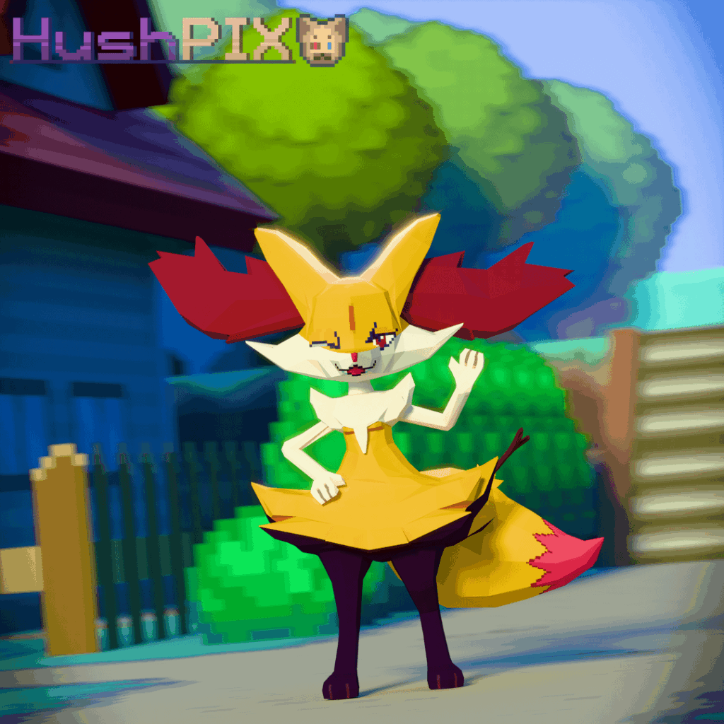 Lowpoly Braixen model [OC]