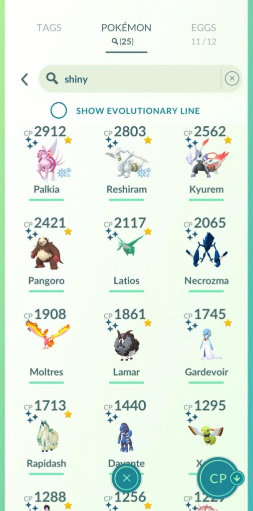 ALL of my shiny Pokemon