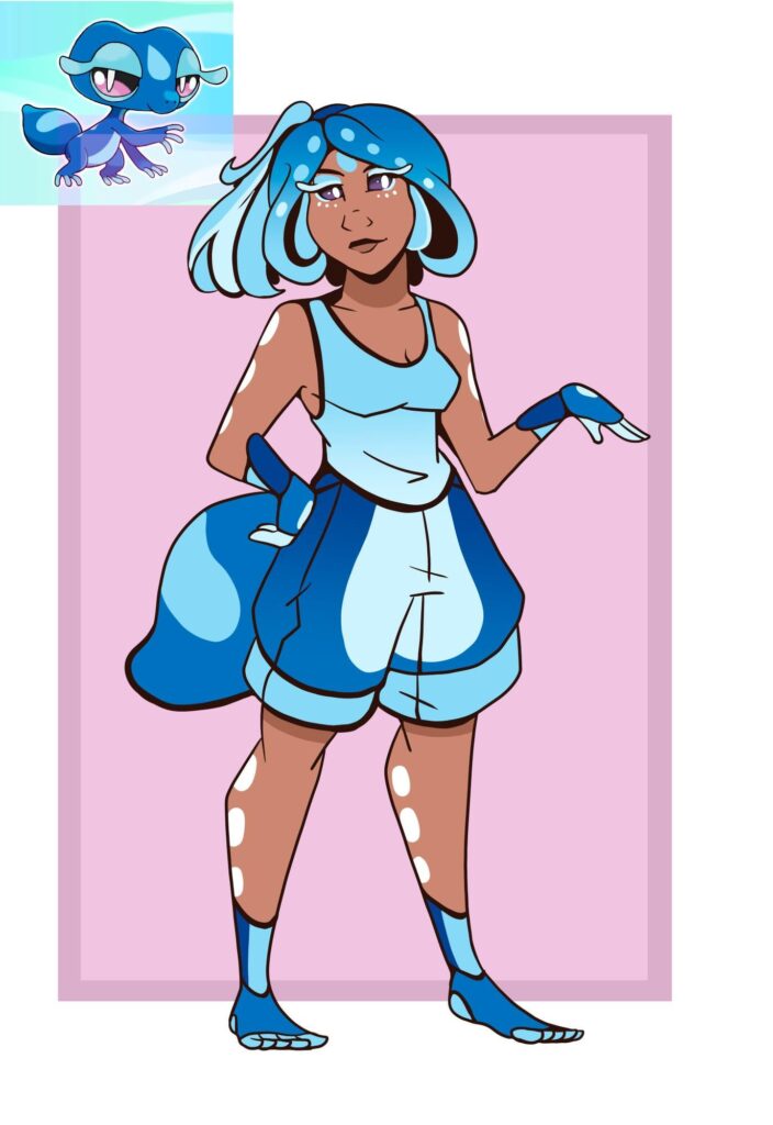 Gecqua Gijinka drawn by me