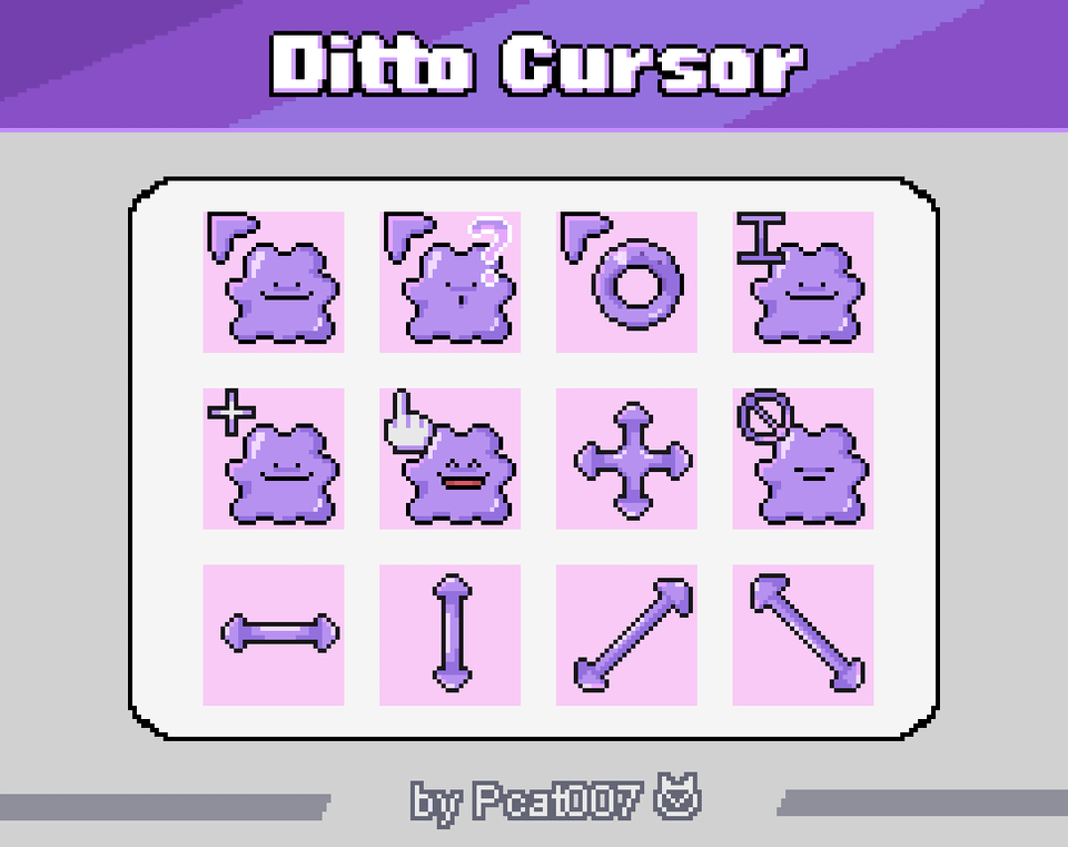 Some Pokemon pixel Cursor Packs