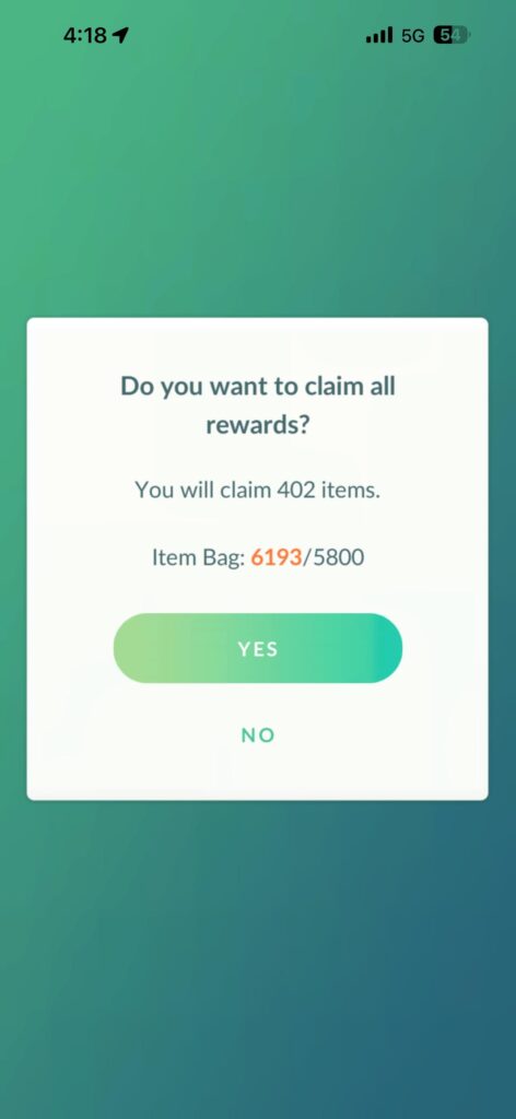 QoL update—receiving go pass rewards