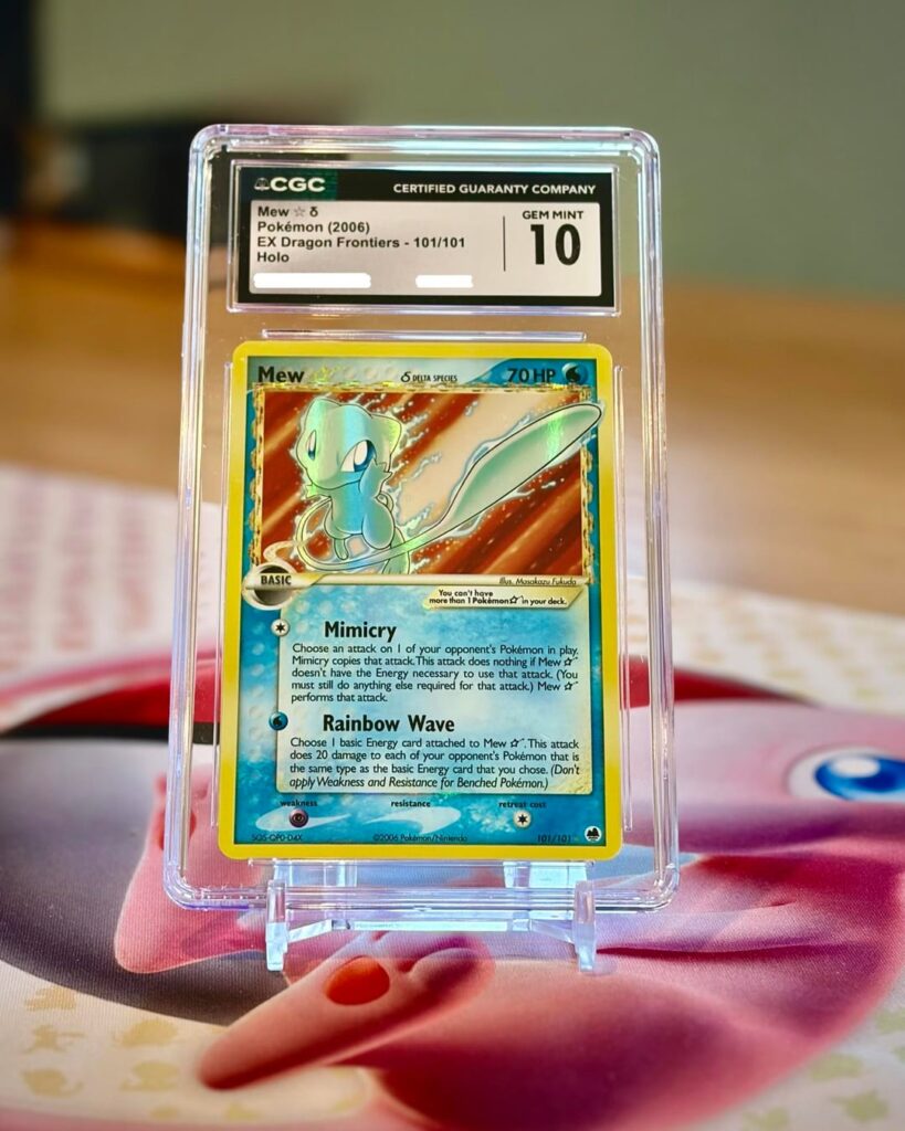 I graded and submitted my holy grail card… my Gold Star Mew is officially a Gem Mint 10!!