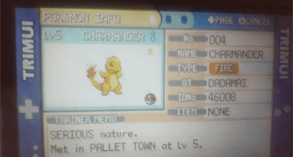Playing pokemon for the first time, my charmander is a weird yellow color?
