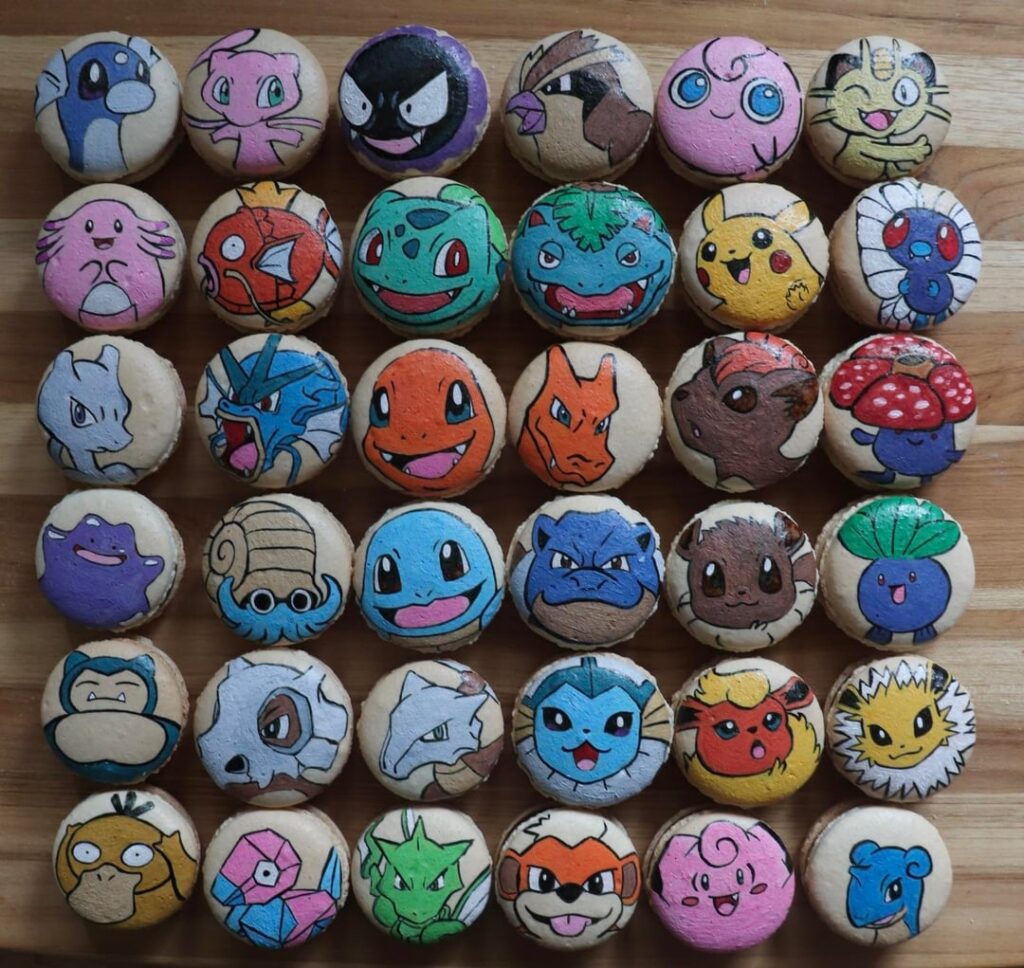 Custom Pokemon macarons that I made for clients around Tokyo!