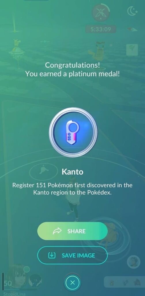 i know no one cares.. but after running away from a country where pokemon go is banned.. and after playing the game for a year and a half.. i finally got it