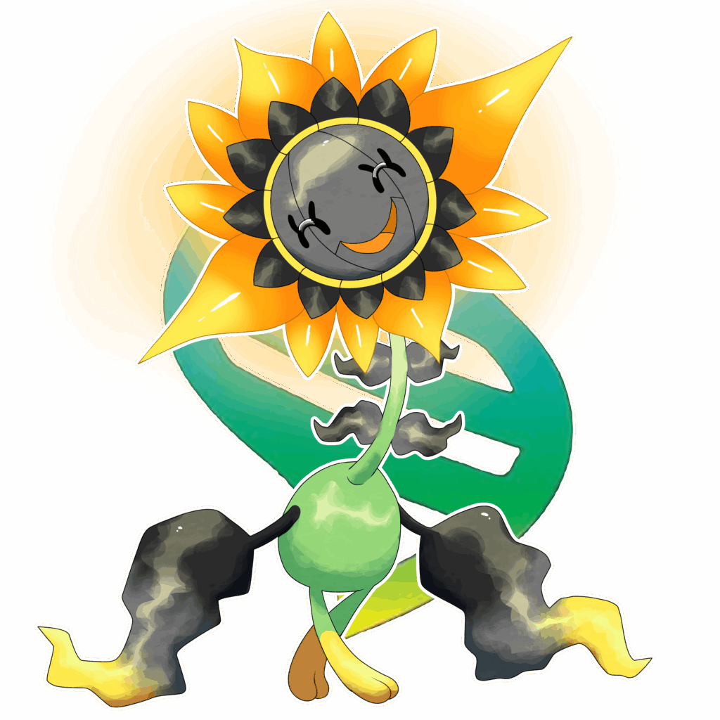 Made a mega sunflora design because she is a CRIMMINALY underrated mon (grass/ghost)