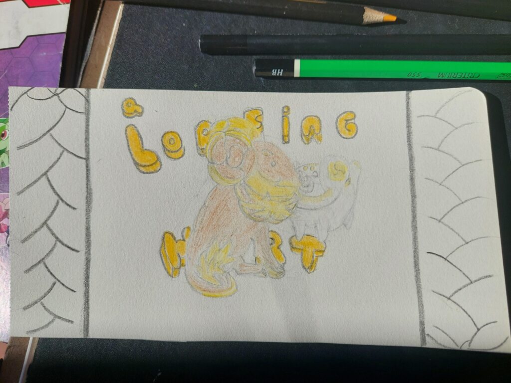 Fidough and Dashsbun artwork i made this morning