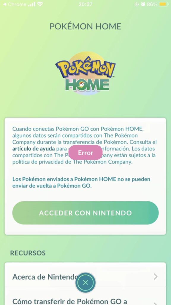 Error re-linking my pogo account :(((