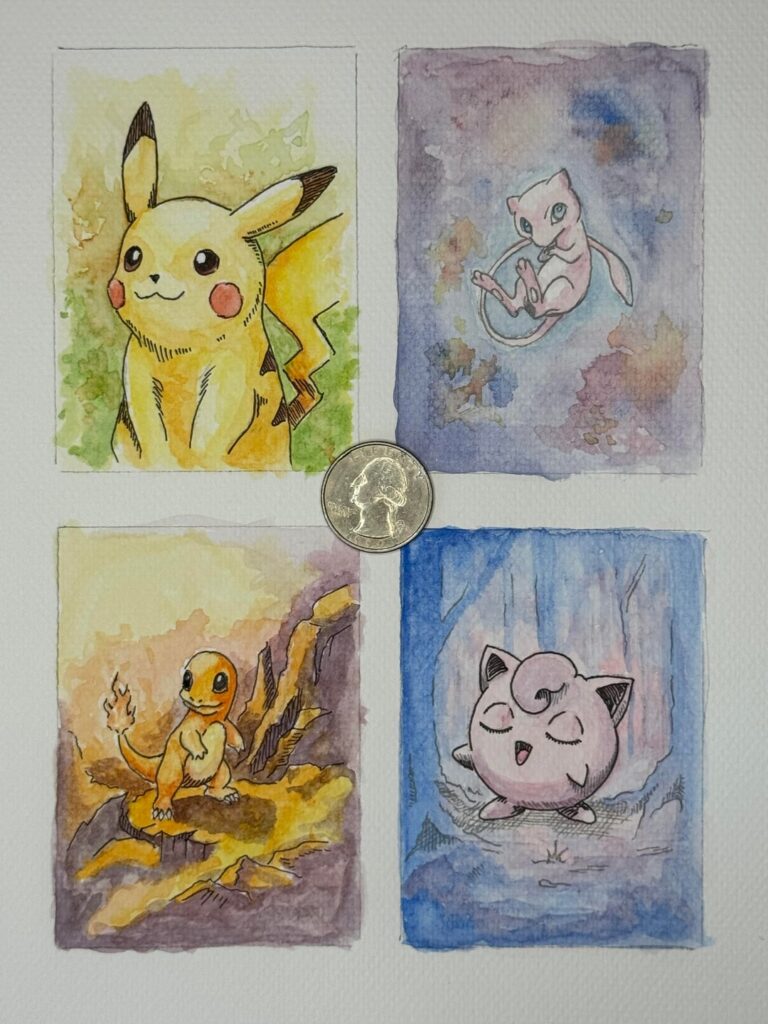 Made some Pokémon ACEOs
