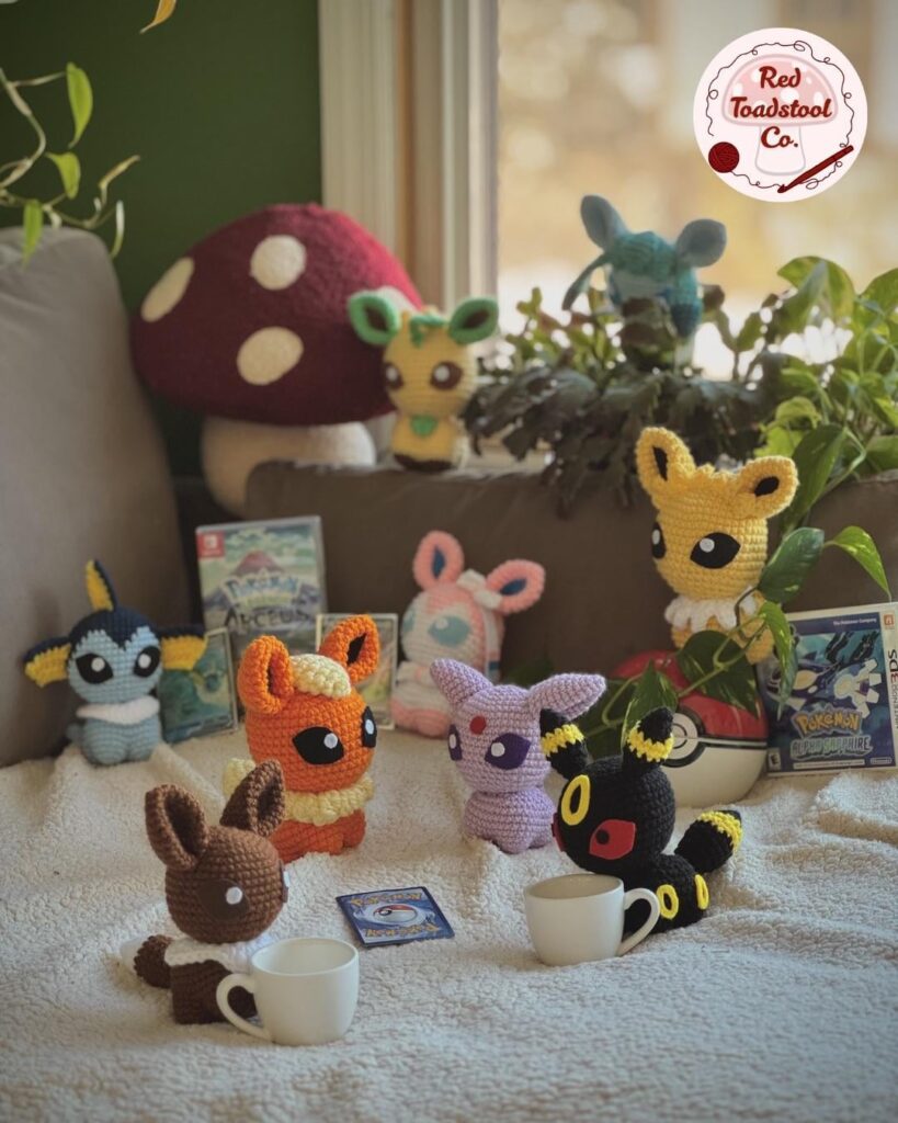 I crocheted a bunch of plushies for a local Pokemon event tomorrow!