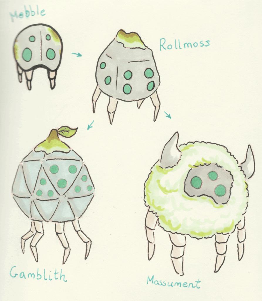 Moss-covered stones fakemon
