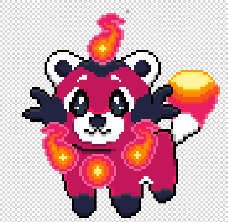 My red panda fire starter!