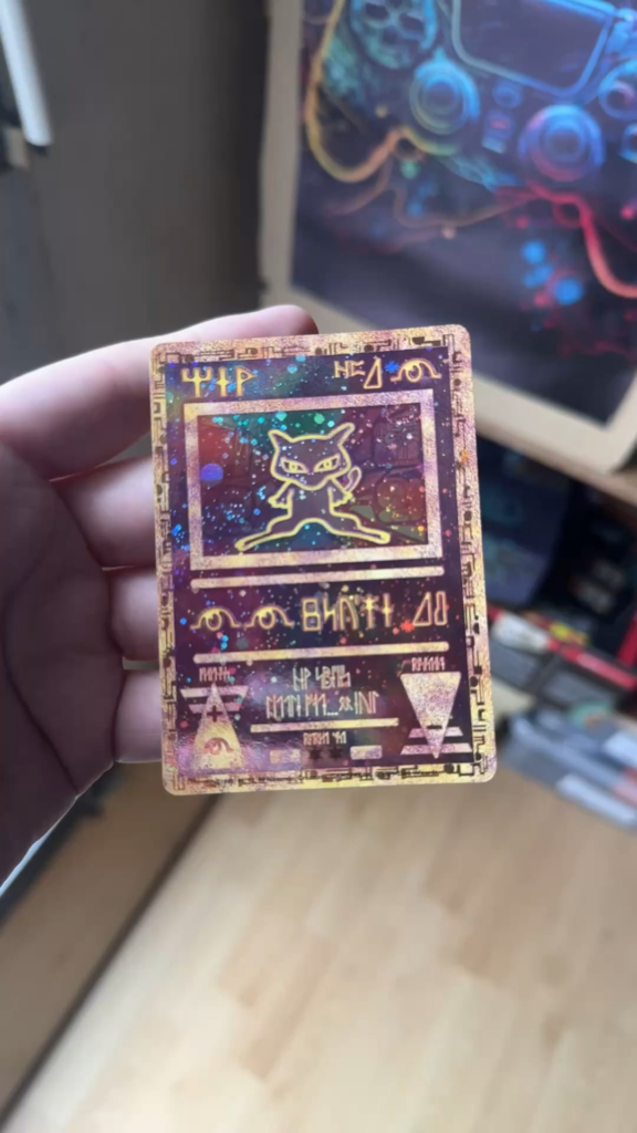 Ancient mew real or fake ? I have a big doubt because of the white corner