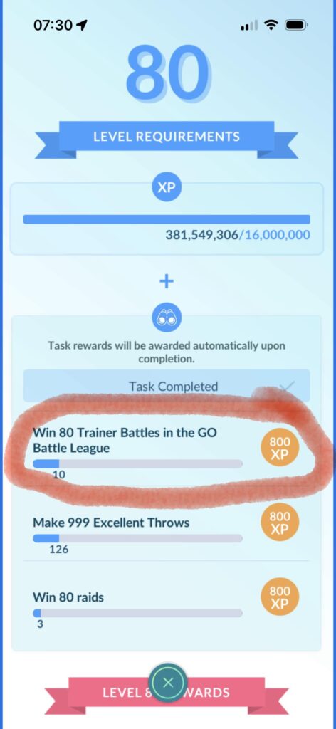 For me, this is by far the worst of all the level up tasks I’ve had to do.