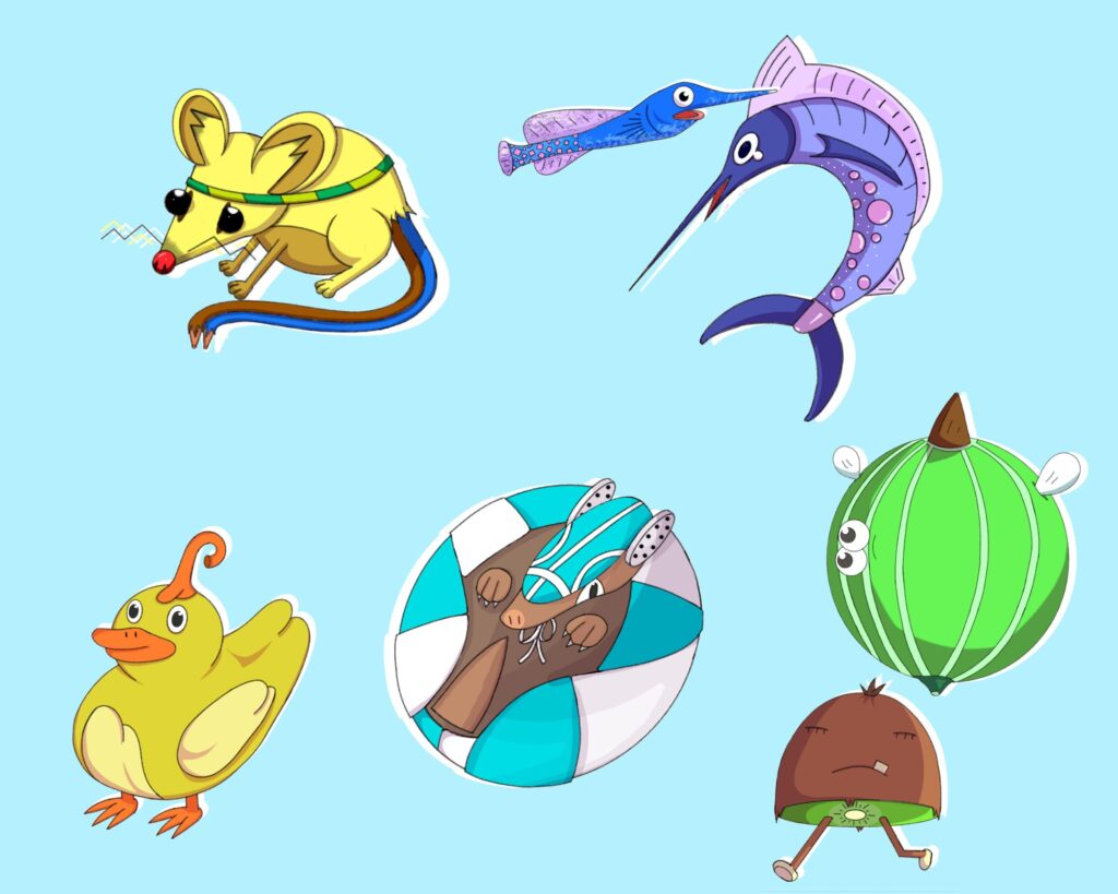 My Fakemon Dex So Far - Hand Drawn then Digitised in Krita