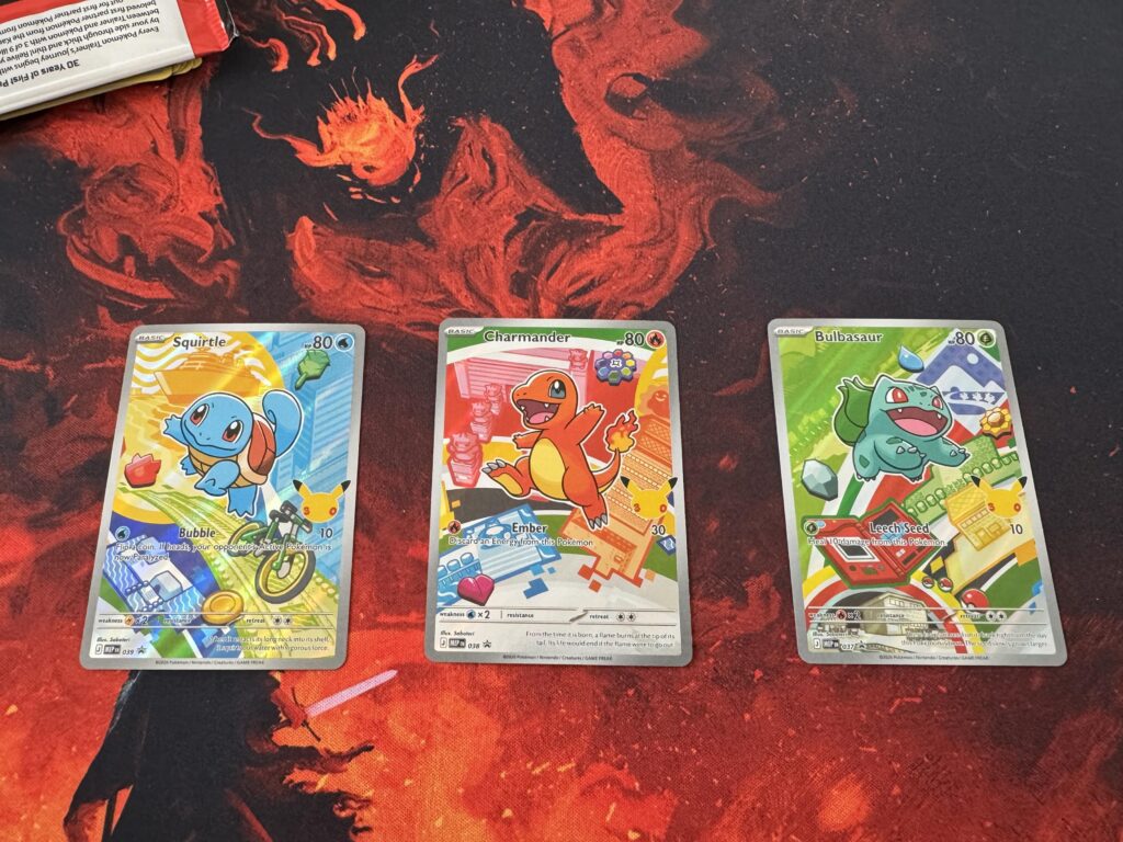 Pulled all 3 Kanto starters from one pack