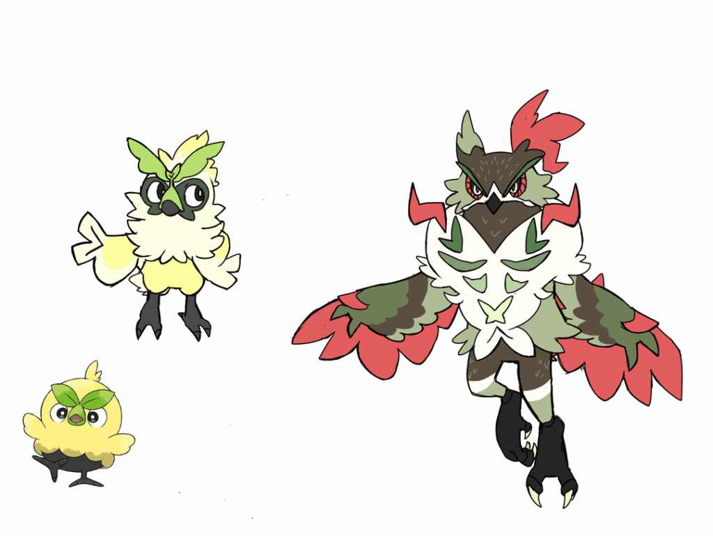 [oc] some fan evos of the new starters i decided to draw for funsies (no hate pls)