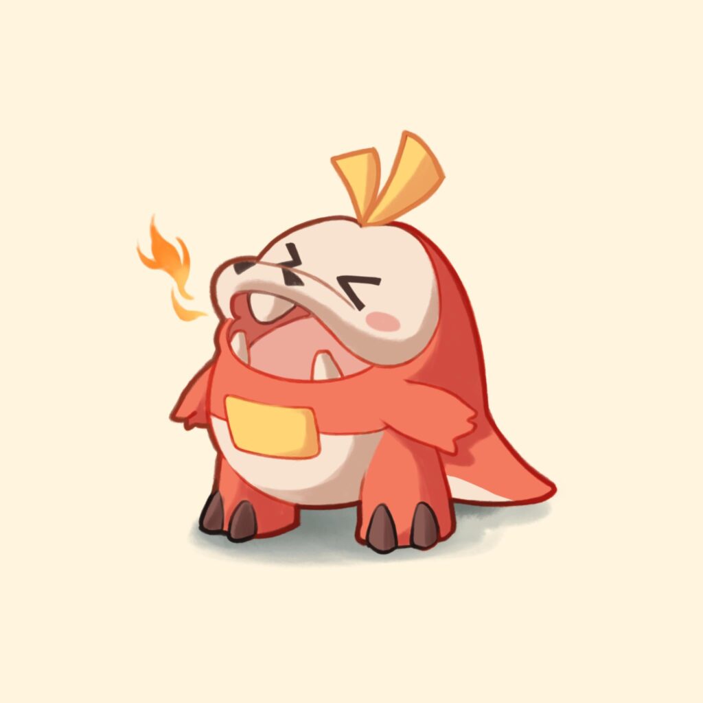 lil fuecoco breathing fire