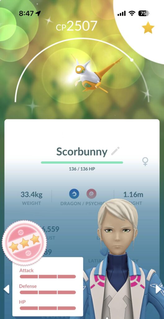 Caught a really weird shiny Scorbunny during community day, is it sick?