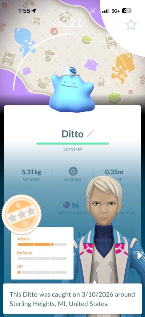 Caught shiny ditto and bulbasuar