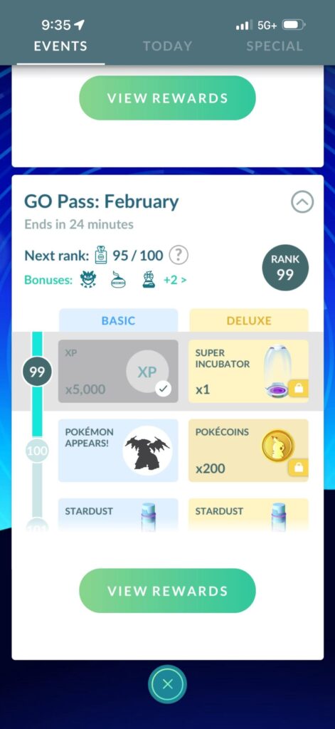 5 points off final go pass level